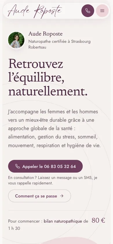 auderoposte.fr sur téléphone